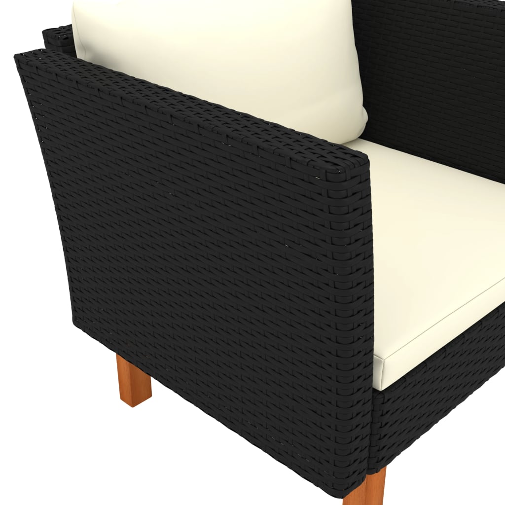 havesofa polyrattan og massivt eukalyptustræ