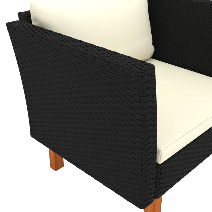 havesofa polyrattan og massivt eukalyptustræ