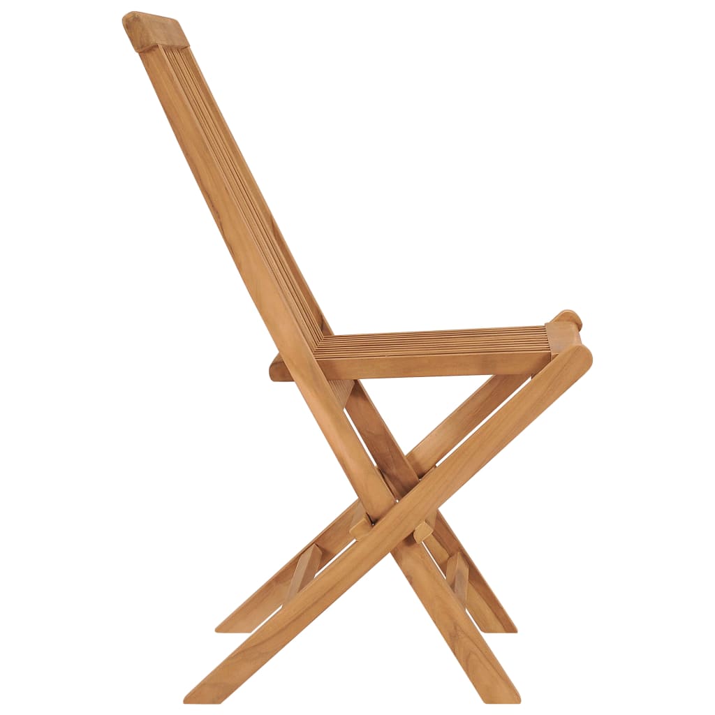 foldbare havestole 4 stk. massivt teaktræ