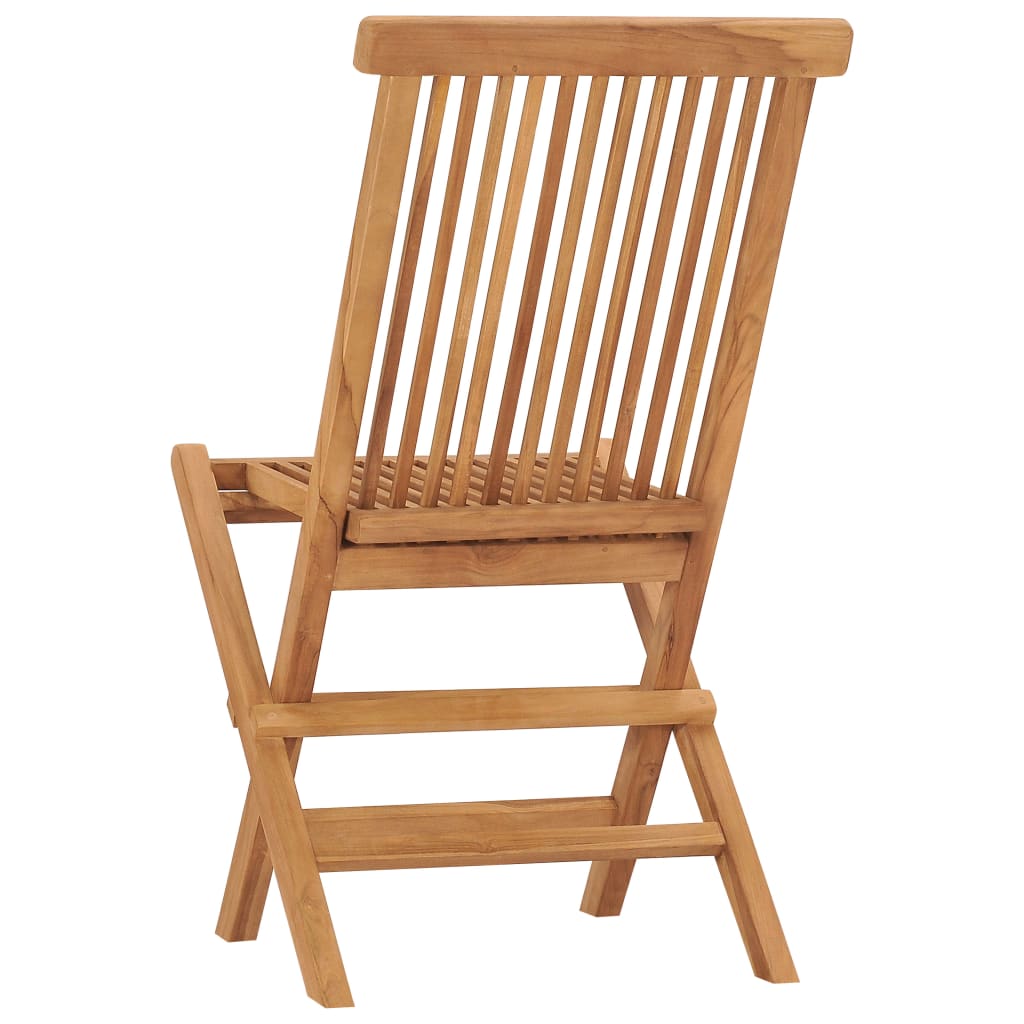 foldbare havestole 4 stk. massivt teaktræ