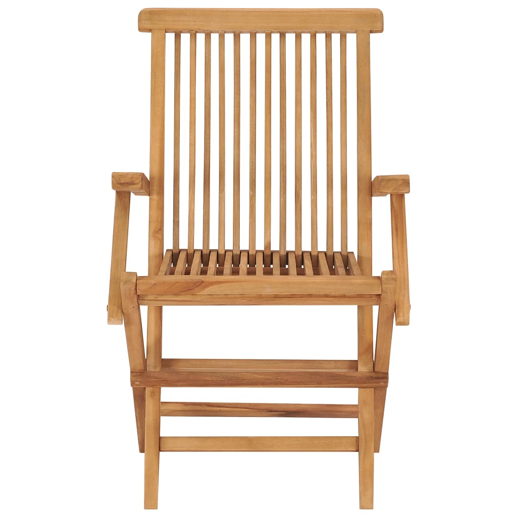 foldbare havestole 3 stk. massivt teaktræ
