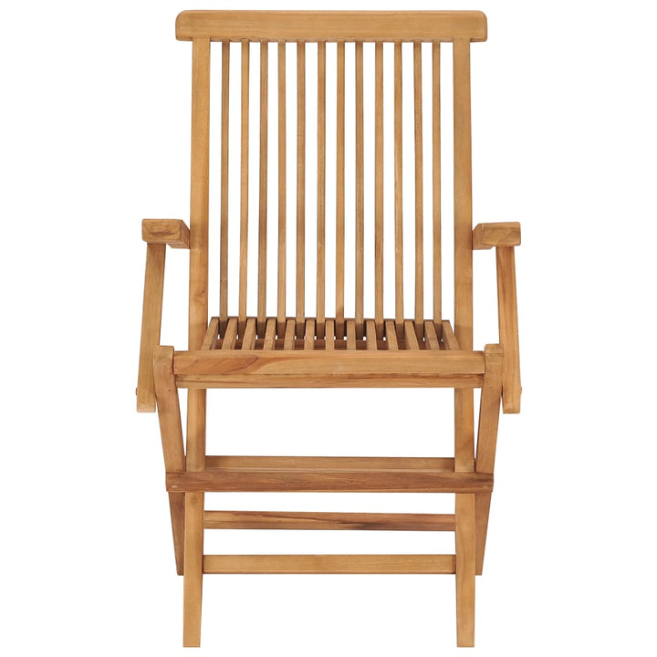 foldbare havestole 3 stk. massivt teaktræ