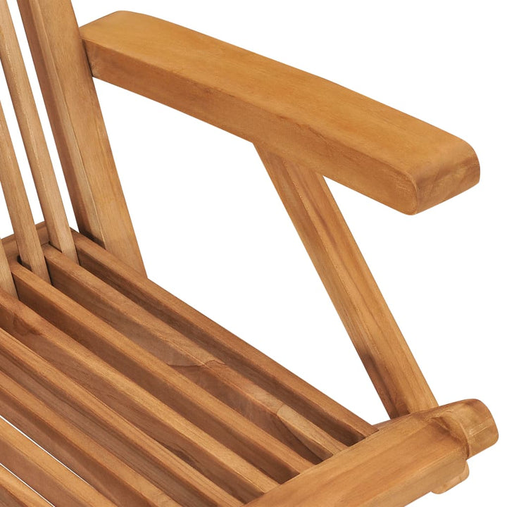 foldbare havestole 3 stk. massivt teaktræ