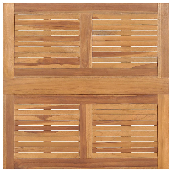 foldbart havebord 90x90x75 cm massivt teaktræ