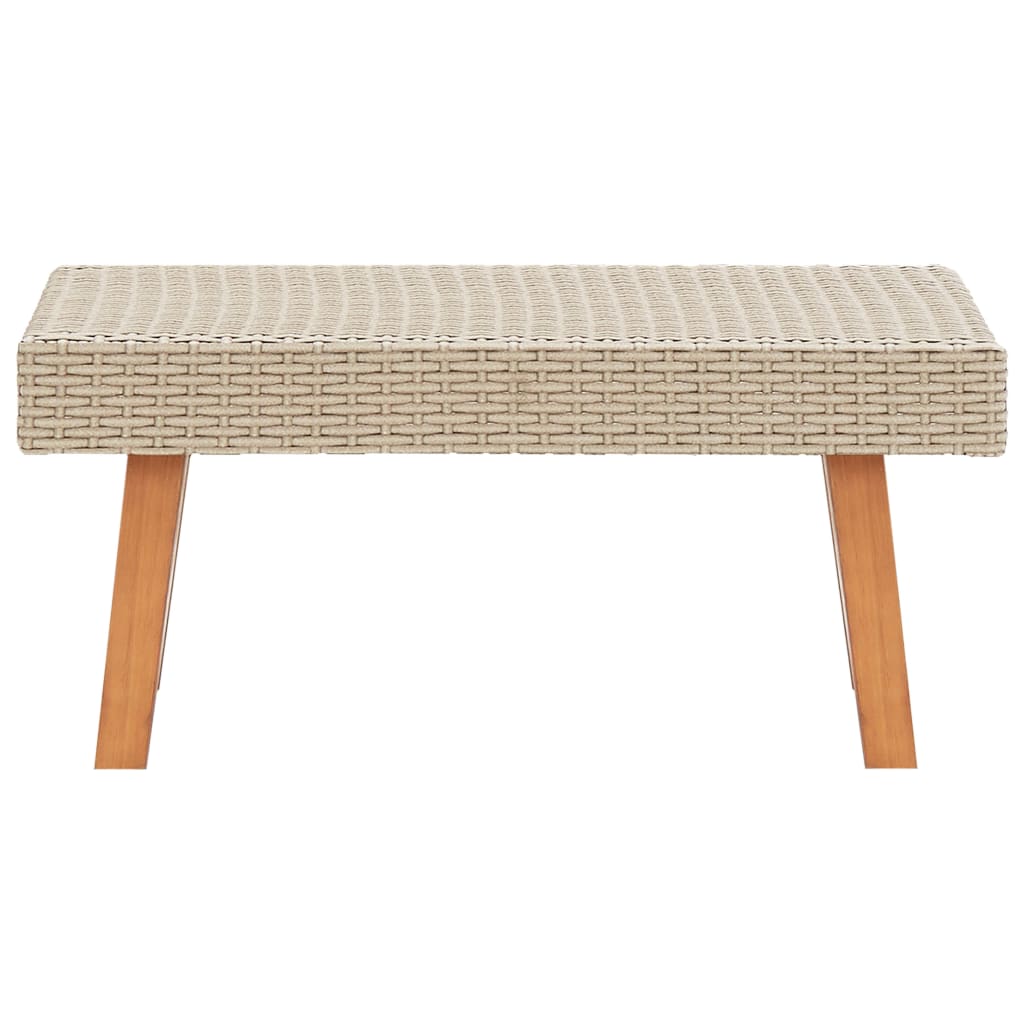 loungesæt til haven 4 dele med hynder polyrattan beige