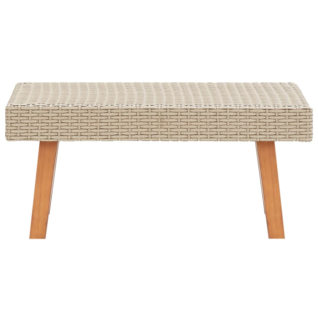 loungesæt til haven 2 dele med hynder polyrattan beige