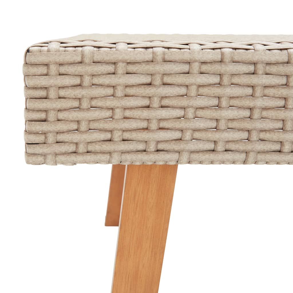 loungesæt til haven 2 dele med hynder polyrattan beige