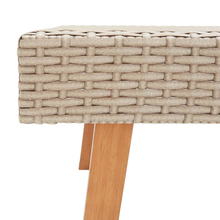 loungesæt til haven 2 dele med hynder polyrattan beige