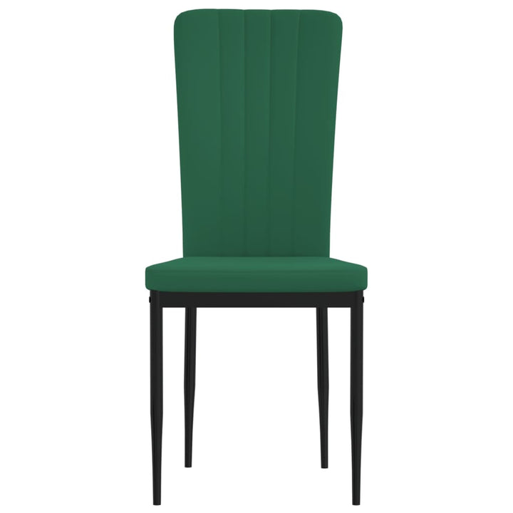 spisebordsstole 4 stk. velour mørkegrøn