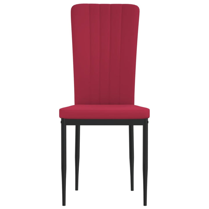 spisebordsstole 4 stk. velour vinrød