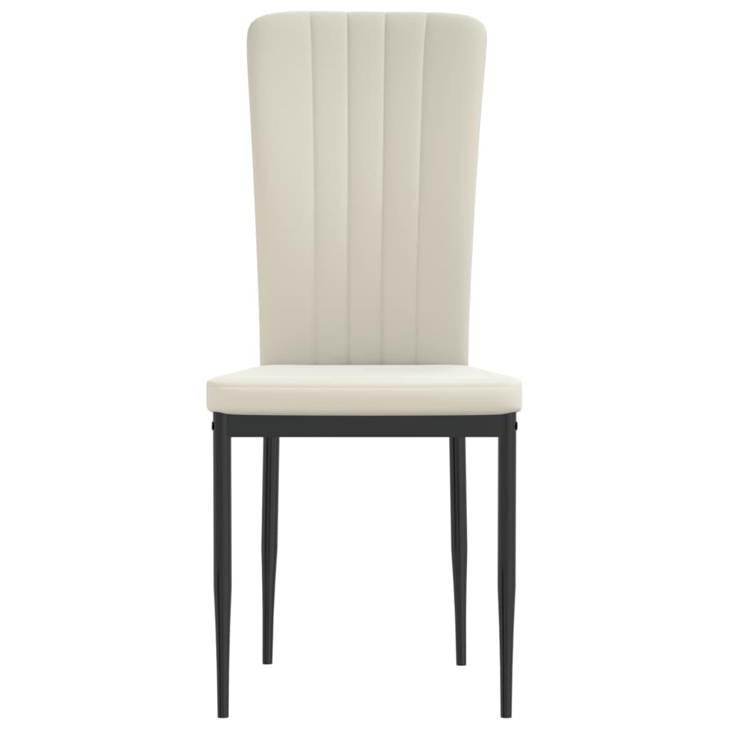 spisebordsstole 4 stk. velour cremefarvet