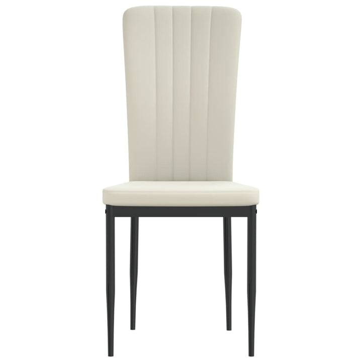 spisebordsstole 4 stk. velour cremefarvet