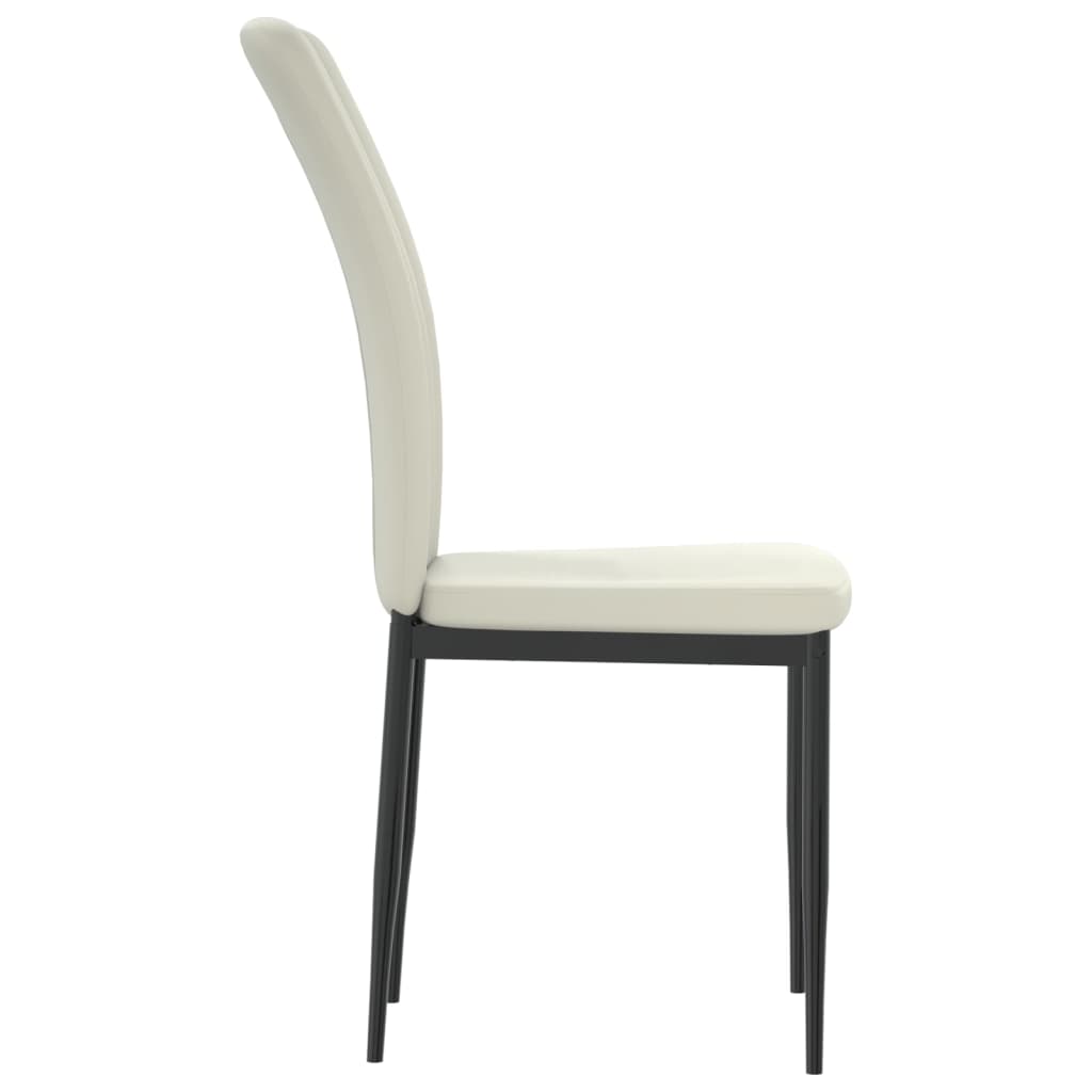 spisebordsstole 4 stk. velour cremefarvet