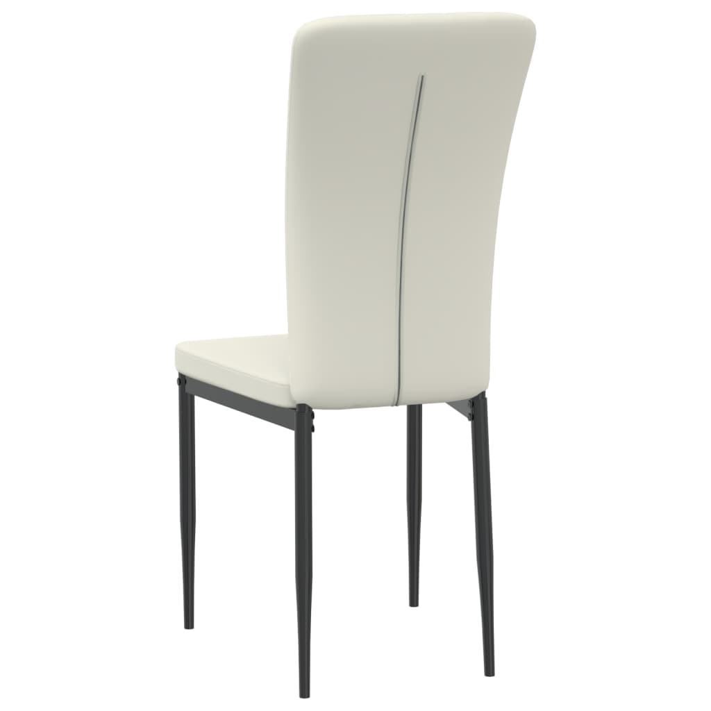 spisebordsstole 4 stk. velour cremefarvet