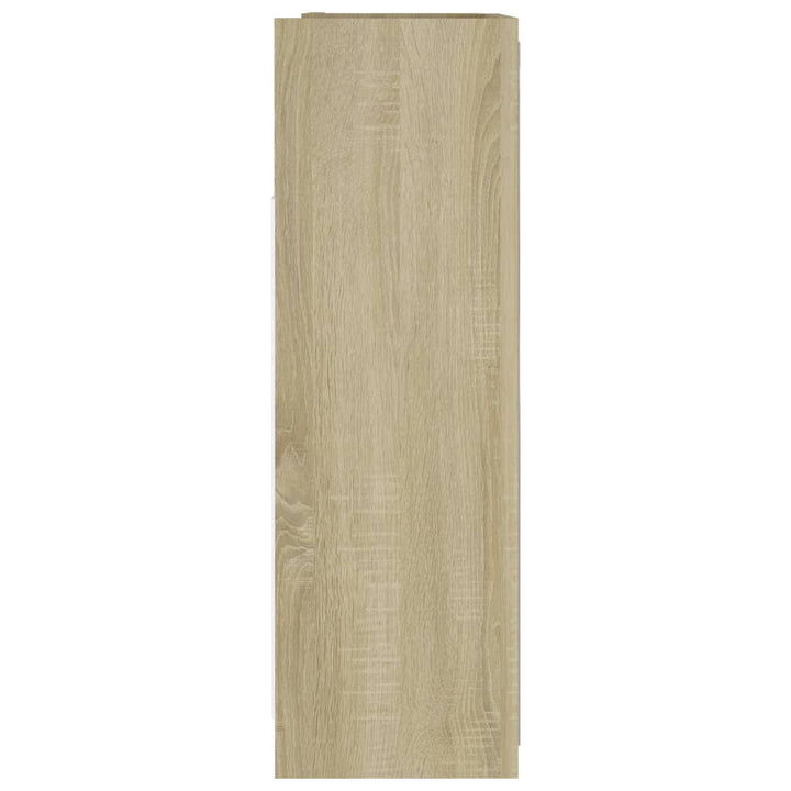 badeværelsesskab spejl 62,5x20,5x64cm konstrueret træ sonoma-eg