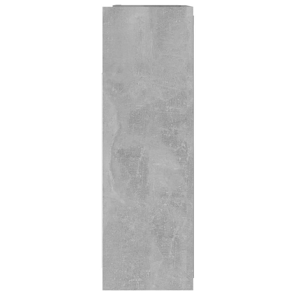 badeværelsesskab spejl 62,5x20,5x64 cm konstrueret træ betongrå