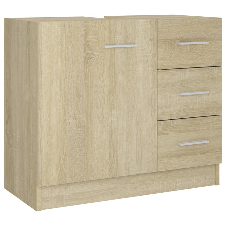 underskab til håndvask 63x30x54 cm konstrueret træ sonoma-eg
