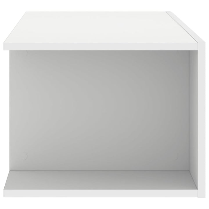tv-skab med LED-lys 90x39x30 cm hvid