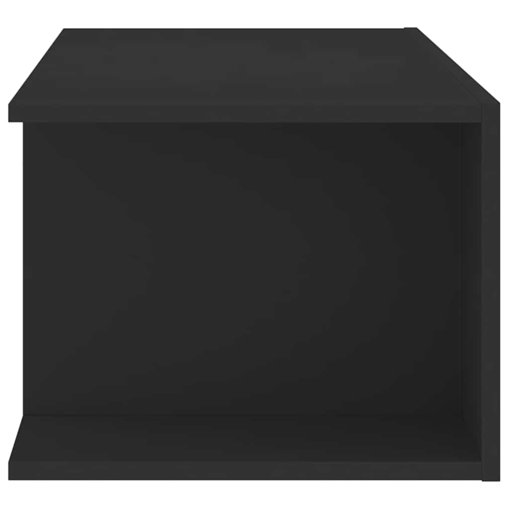tv-bord med LED-lys 90x39x30 cm sort