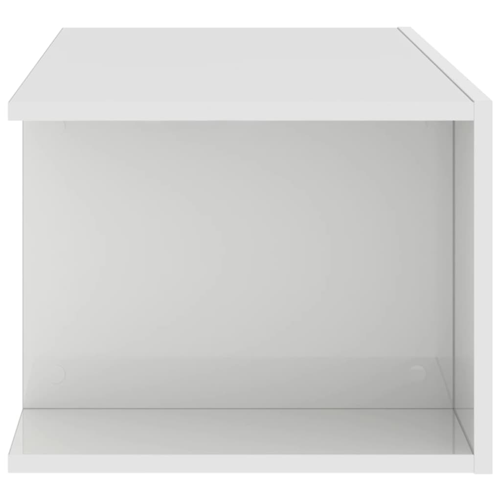 tv-skab med LED-lys 90x39x30 cm hvid højglans
