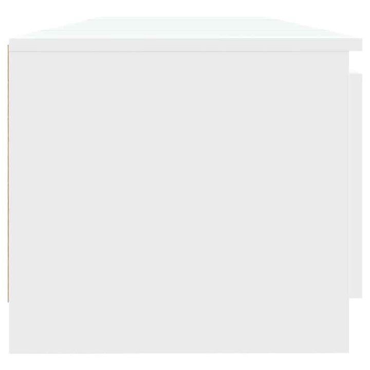 tv-skab med LED-lys 140x40x36 cm hvid