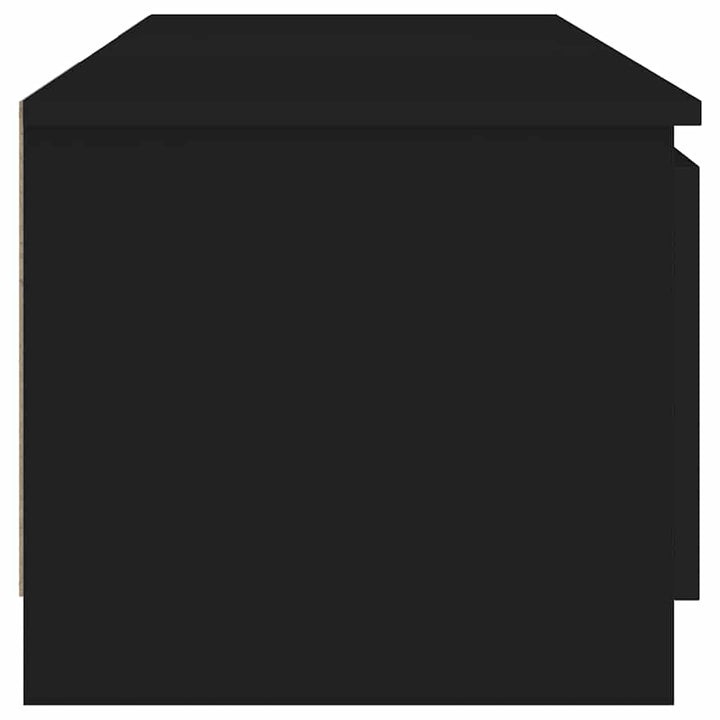 tv-bord med LED-lys 140x40x36 cm sort