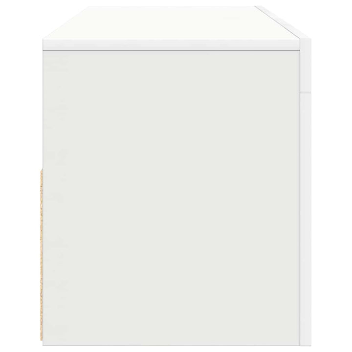 tv-skab med LED-lys 120x35x40 cm hvid