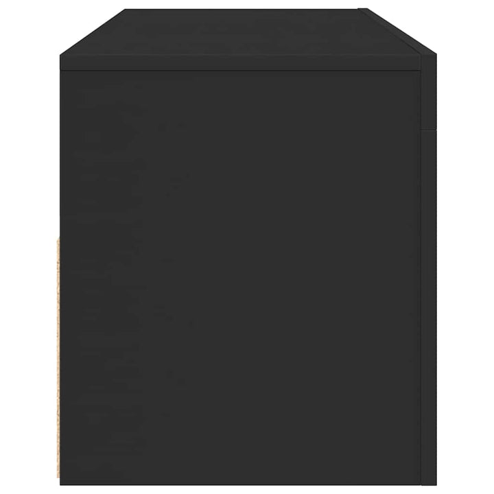 tv-bord med LED-lys 120x35x40 cm sort