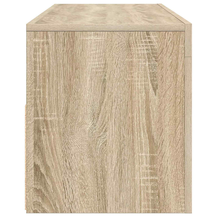 tv-bord med LED-lys 120x35x40 cm sonoma-eg