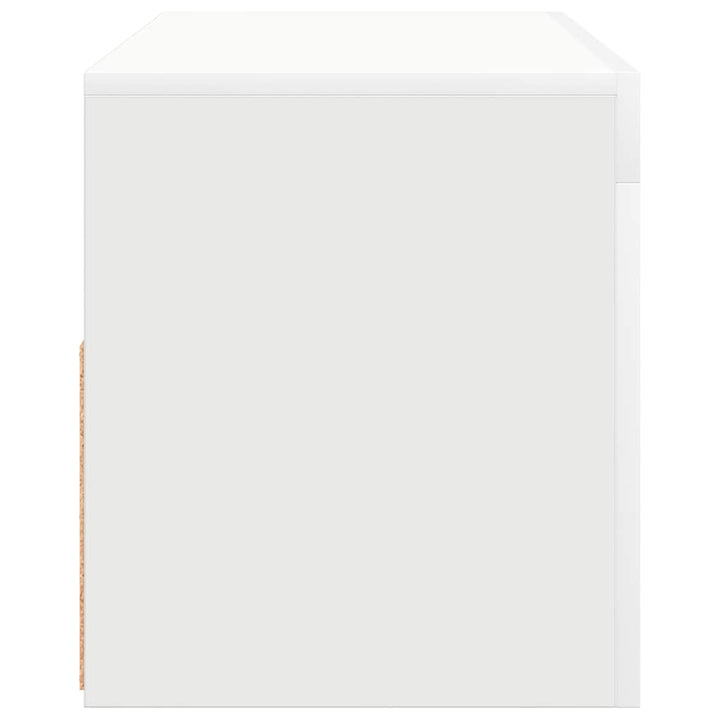 tv-skab med LED-lys 90x35x40 cm hvid