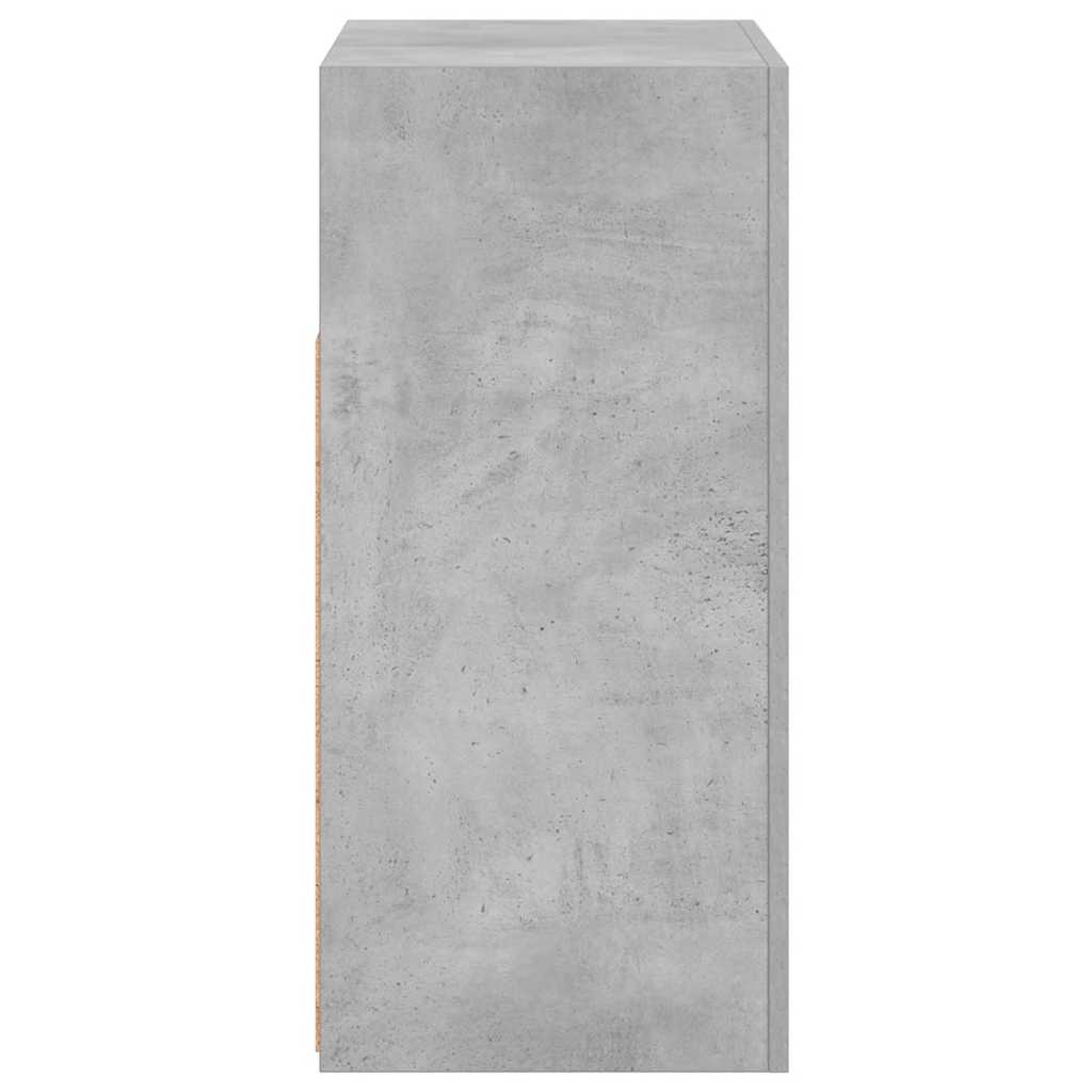 skænk med LED-lys 80x35x75 cm betongrå