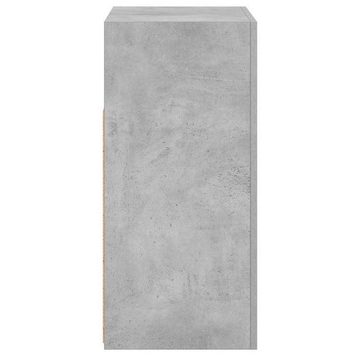 skænk med LED-lys 80x35x75 cm betongrå