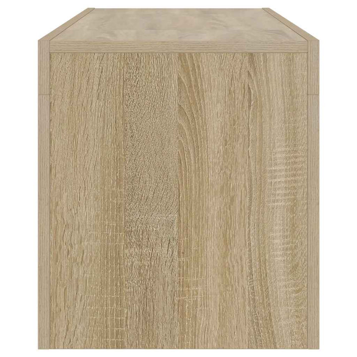 tv-bord med LED-lys 120x35x40 cm sonoma-eg