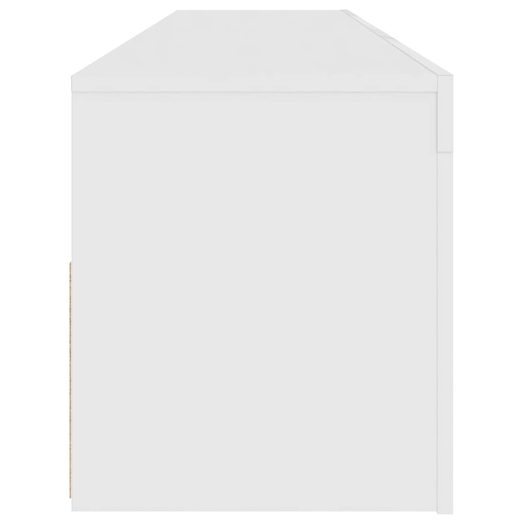 tv-skab med LED-lys 120x35x40 cm hvid