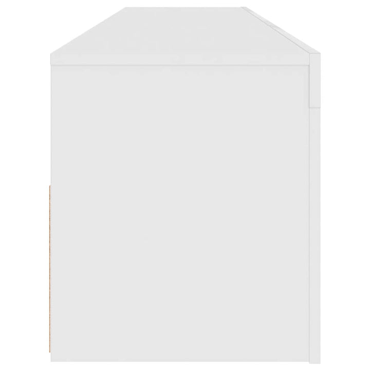 tv-skab med LED-lys 120x35x40 cm hvid