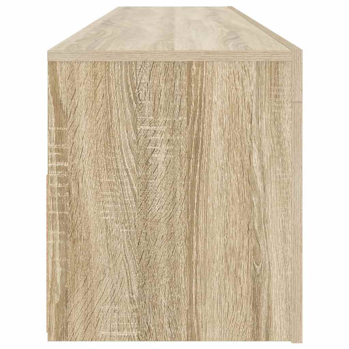 tv-bord med LED-lys 120x35x40 cm sonoma-eg