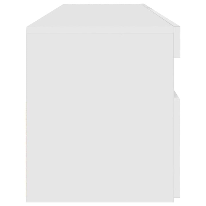 tv-skab med LED-lys 90x35x40 cm hvid