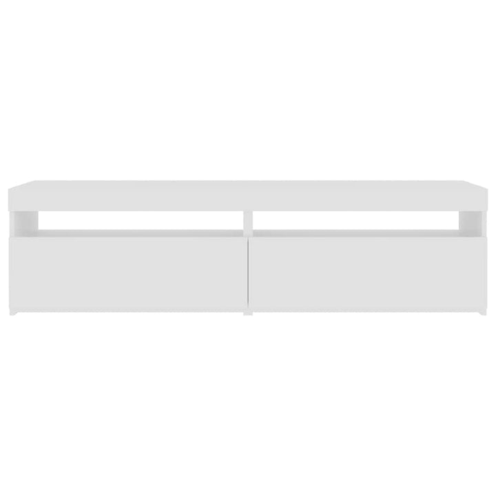 tv-borde 2 stk. med LED-lys 75x35x40 cm hvid