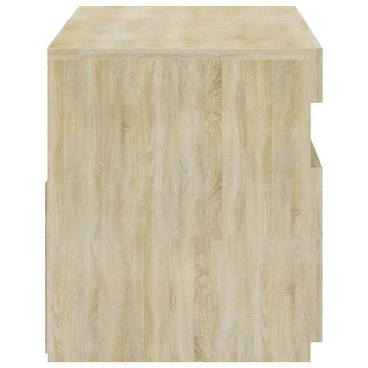 tv-bord med LED-lys 70x35x40 cm sonoma-eg