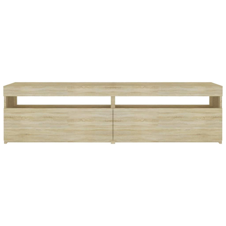 tv-borde 2 stk. med LED-lys 75x35x40 cm sonoma-eg