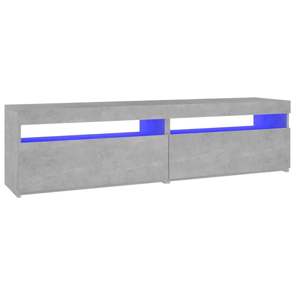 tv-borde 2 stk. med LED-lys 75x35x40 cm betongrå
