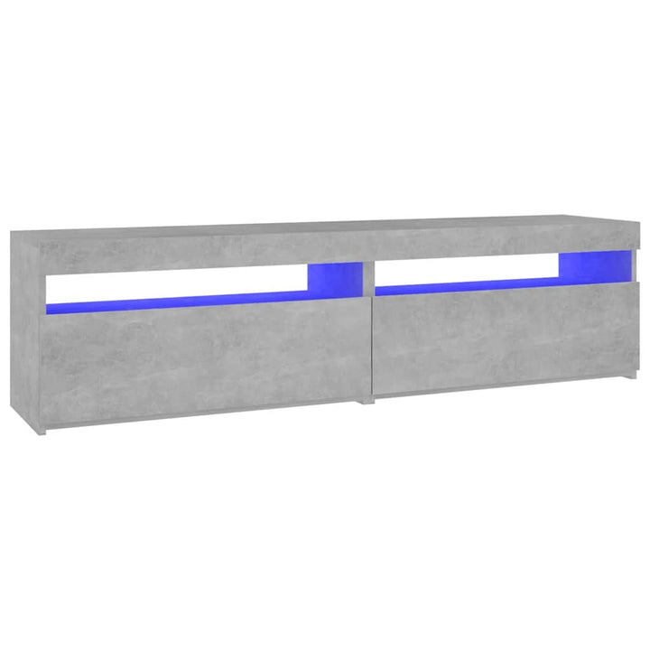 tv-borde 2 stk. med LED-lys 75x35x40 cm betongrå