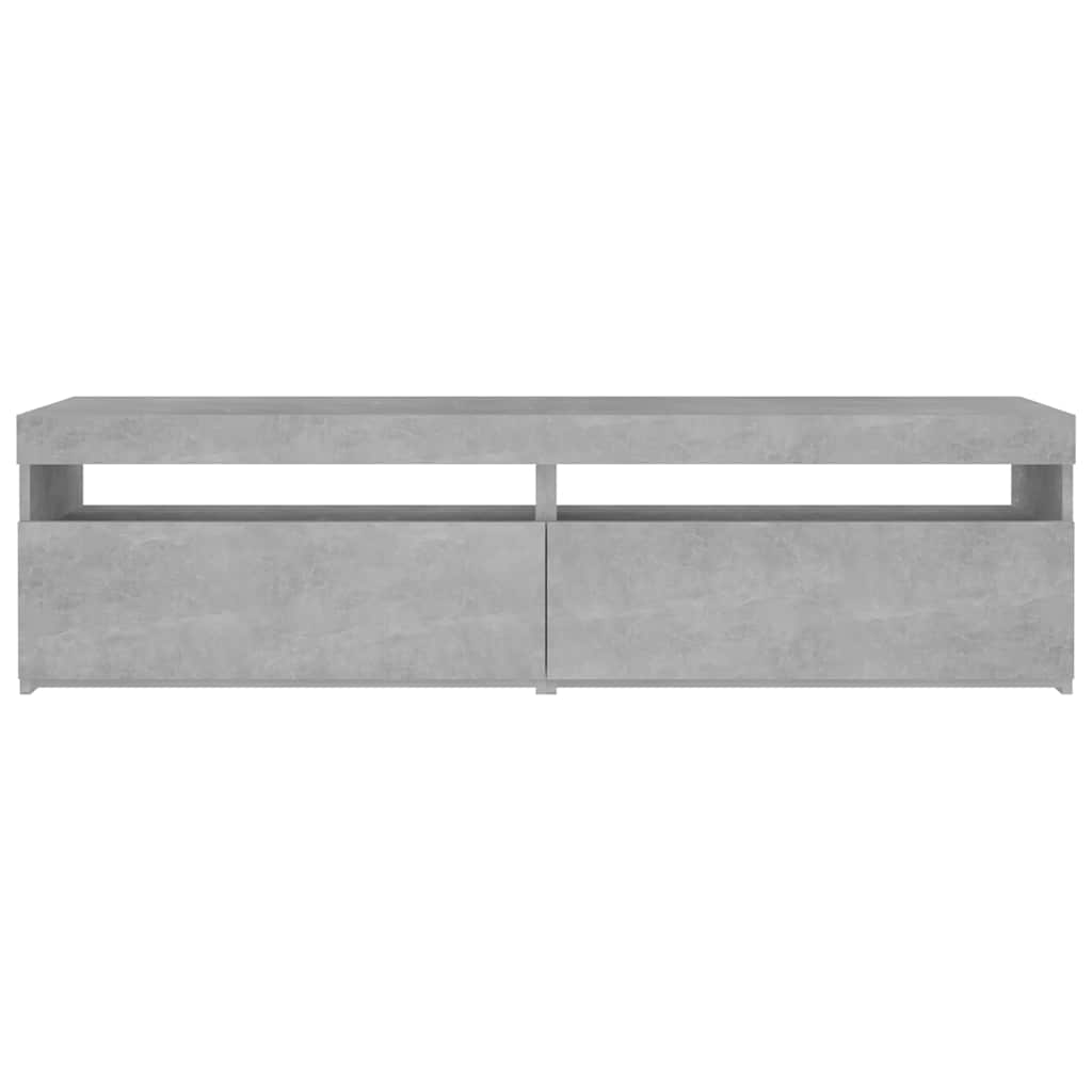 tv-borde 2 stk. med LED-lys 75x35x40 cm betongrå