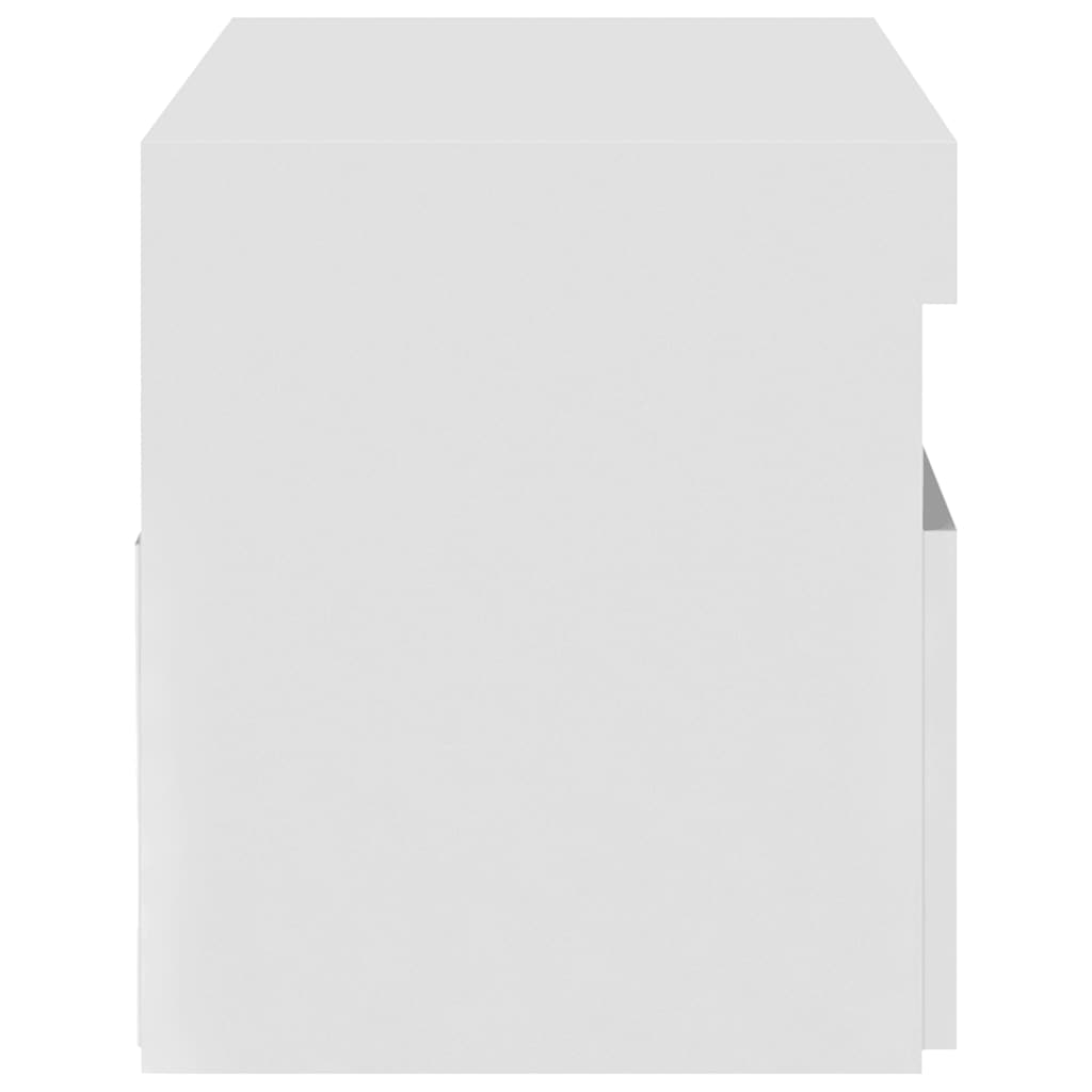 tv-bord med LED-lys 75x35x40 cm hvid højglans