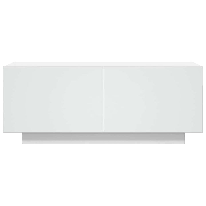 tv-bord 100x35x40 cm konstrueret træ hvid
