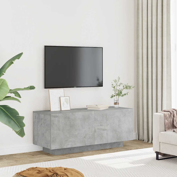 tv-bord 100x35x40 cm konstrueret træ betongrå