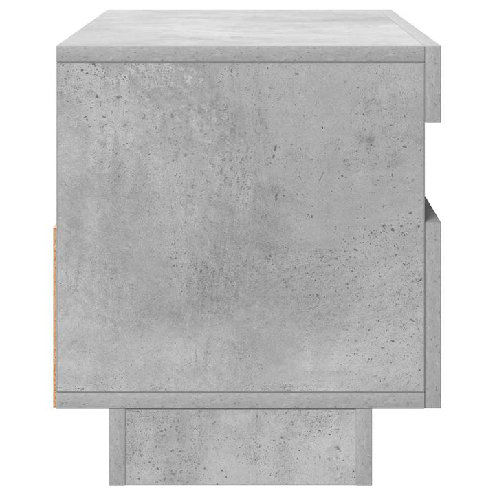 tv-bord med LED-lys 80x35x40 cm betongrå