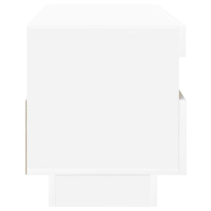 tv-skab med LED-lys 100x35x40 cm hvid