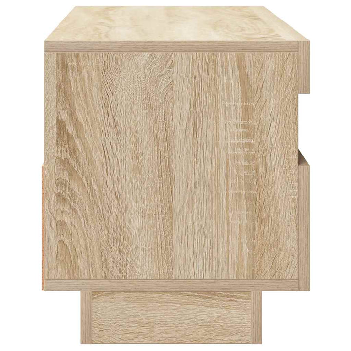 tv-bord med LED-lys 100x35x40 cm sonoma-eg