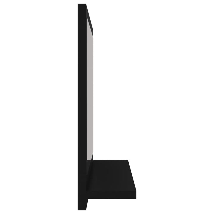 badeværelsesspejl 40x10,5x37 cm konstrueret træ sort